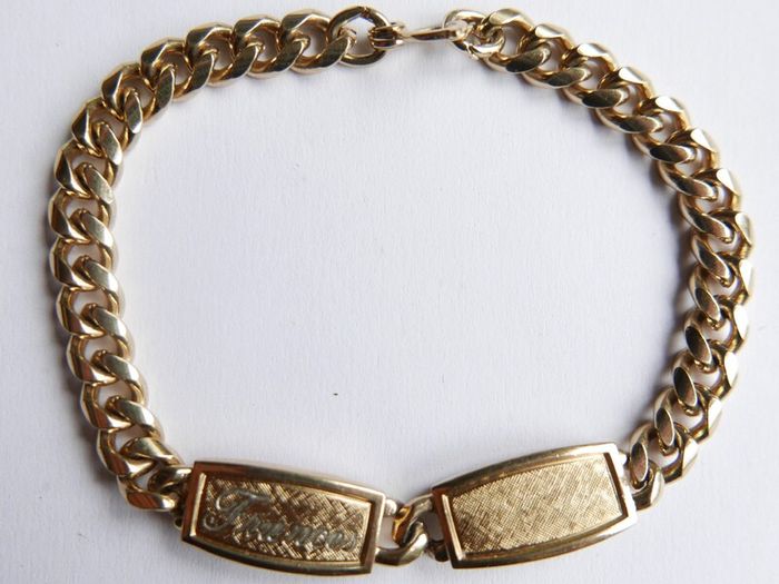 Vintage Gold Plated Bracelet length 7,5"
