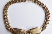 Vintage Gold Plated Bracelet length 7,5"