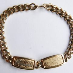 Vintage Gold Plated Bracelet length 7,5"