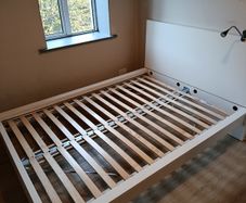 IKEA Malm double bed frame with slatted base