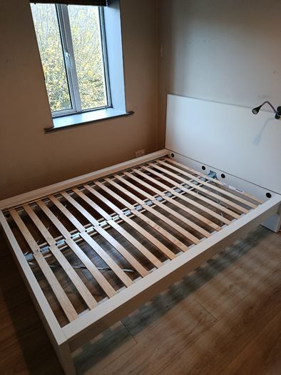 IKEA Malm double bed frame with slatted base