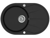 Granite Kitchen Sink Single Basin Oval Black