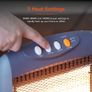 NEW SALE | 3 Bar Halogen Heater with Carry Handle, Safety Tip-Over Switch, 1200W, Grey Image 4