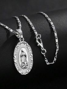 Silver Mary Pendant