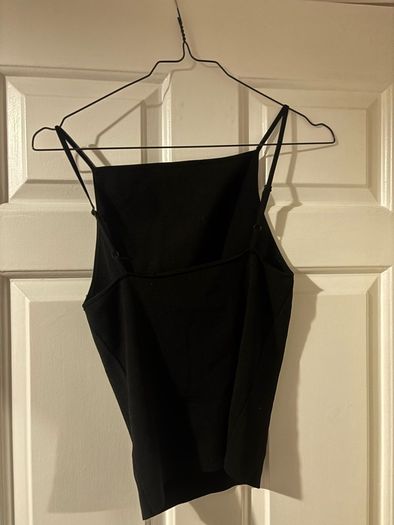 Zara black square neck top size S