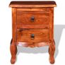 Nightstand with Drawers Solid Acacia Wood Image 8