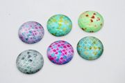 Glass round cabochon 30mm with dragon scale pattern. 3pcs. Cabochons for jewelry. Big snake skin cabochon beads. Many colors. Supplies, DIY.