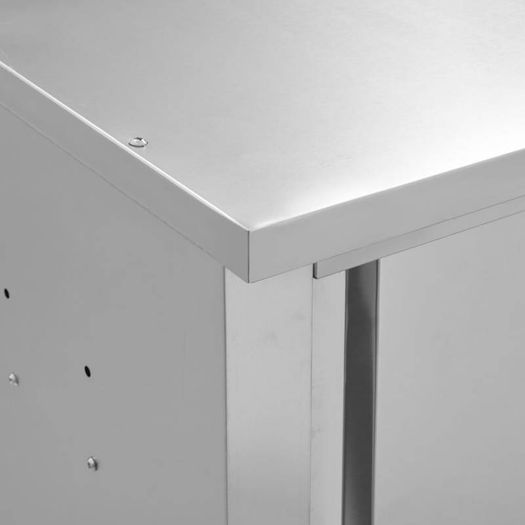 Kitchen Wall Cabinet with Sliding Doors 120x40x50 cm Stainless Steel