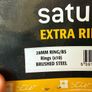 Saturn star brushed steel nylon lined curtain rings Image 2
