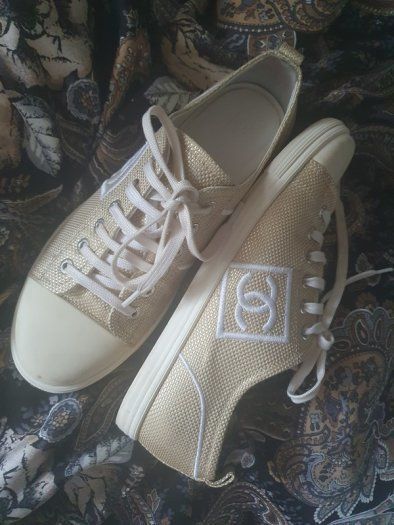 Chanel Sports Collection Champagne Gold Sneakers