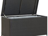 Garden Storage Box Poly Rattan 100x50x50 cm Black