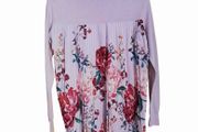 Ted Baker silk floral pleated sweater