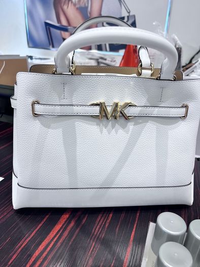 Unwanted gift original Michael Kors new Reed Large Leather Belted Satchel