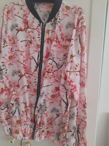 ladies teens print bomber jacket