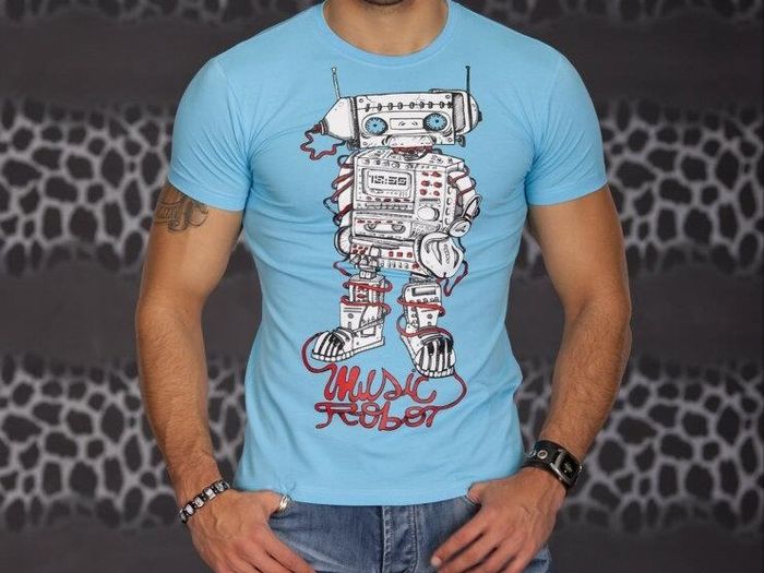 man t shirt size s sm with print