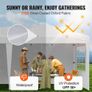 Pop Up Canopy, 5.9 x 2.96 m Instant Canopy Portable Gazebo with 3 Sidewalls & 2 Ventilated Windows, Height Adjustable Pop-Up Outdoor Shelter Tent for Events, Patio, Backyard, Party, Parking Image 3