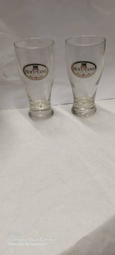 hoffman's lager x 2  half pints glasses rare item ,by cherry's brewery's waterford ,,very good condition,,buyer collects or pays postage thank you