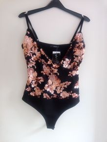 Beautiful Sequin Cami Bodysuit, new