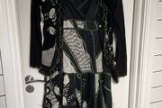 RRP 350 French Designer Didier Parakian 2 piece black dress and cardigan