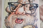 Ricky Tomlinson signed a caricature 6x8