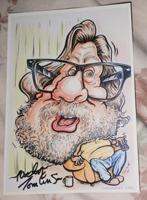 Ricky Tomlinson signed a caricature 6x8
