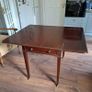 Mahogany Extendable Drop-Leaf Table with Drawer Image 5