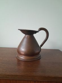19th C 1 Gill Copper Jug with lead seal