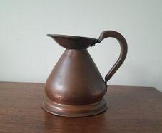 19th C 1 Gill Copper Jug with lead seal