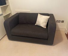 Lovely Grey Sofa Bed with Single Bed Pull-Out