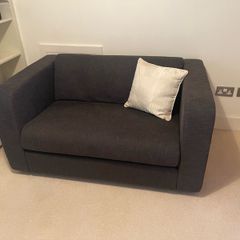 Lovely Grey Sofa Bed with Single Bed Pull-Out
