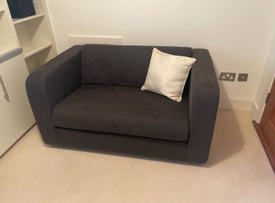 Lovely Grey Sofa Bed with Single Bed Pull-Out