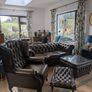 Saxon Leather Chesterfield Sofa Suite Image 10