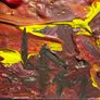 Original "666" Red Textured Abstract Oil Painting 41x51cm - Signed Monogram (yet, unknown artist) Image 6
