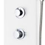 Shower Panel Unit Aluminium 20x44x130 cm White Image 9