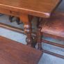 Antique solid oak circa early 19th century table plus 2 oak bench and 4 oak chairs Image 9