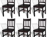 Dining Chairs 6 pcs Dark Brown Pinewood