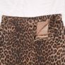 Zara Brown Leopard Print Denim Front Slit Midi Skirt Size M Image 4