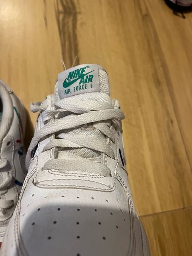Nike Air Force 1 Low - White / Multi-Colour Swoosh Outline