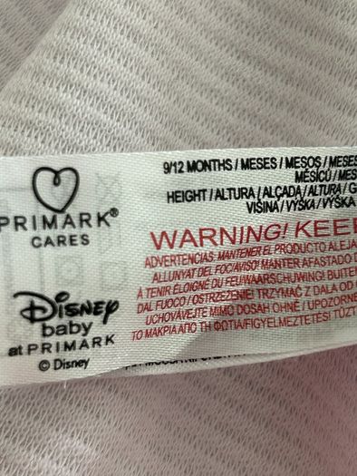 Baby Girls Pink Tinkerbell Dress from Primark  Age 9-12 months / EU 74cm