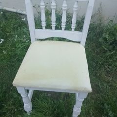Set of 4 Vintage Turned-Spindle Wooden Dining Chairs