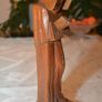 Vintage carved figurine of a reading monk Image 4