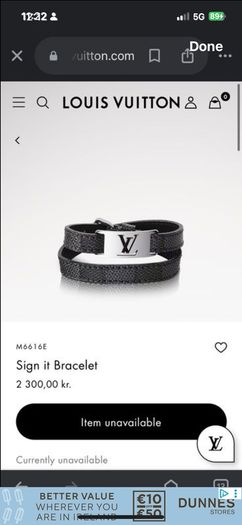 Louis Vuitton Leather Bracelet