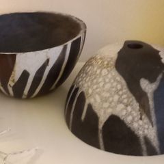 Raku spherical lamp base