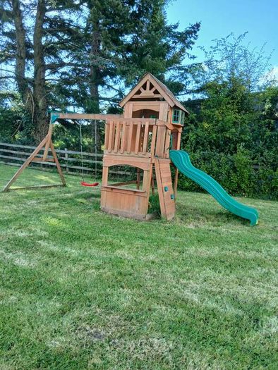 Wooden Climbing Frame and Swing Set