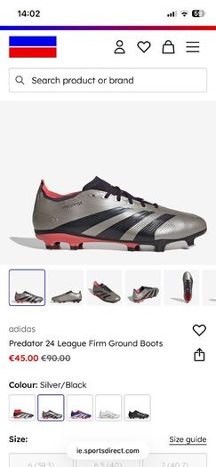 Adidas Predator 24 League FG Size 4(men size)