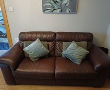 natuzzi brown leather sofa