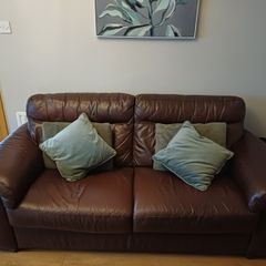 natuzzi brown leather sofa