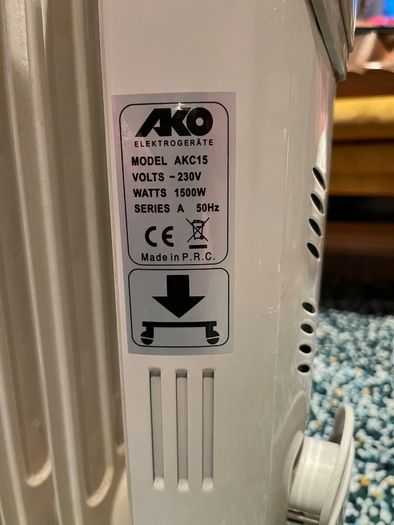 Electric oil filled radiator
