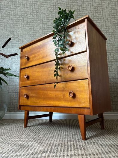 Vintage Retro Mid Century Teak Chest of Drawers