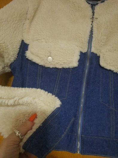 denim and fleece jacket